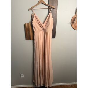 Morning Lavender Blush Cassidy Flowy V-Neck Sleeveless Maxi Dress Size Medium